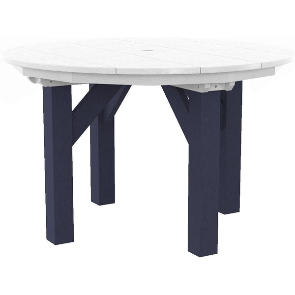  C.R. Plastic Products T05-20-02 48" Round Dining Table - Navy/White IMAGE 1