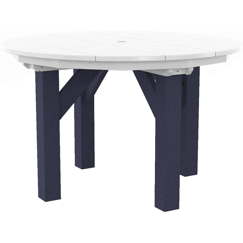  C.R. Plastic Products T05-20-02 48" Round Dining Table - Navy/White IMAGE 1