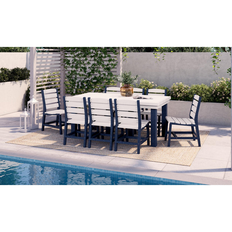  C.R. Plastic Products Napa T302-20-02 72" Dining Table - Navy/White IMAGE 2