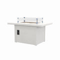  C.R. Plastic Products FT01-02 48" Rectangular Fire Table - White IMAGE 1