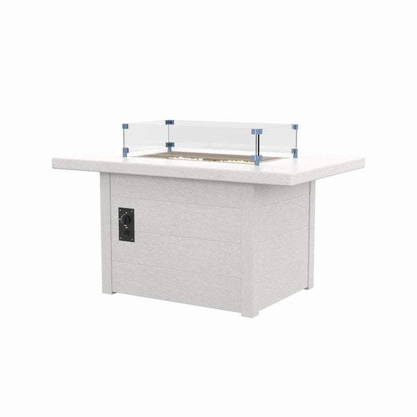  C.R. Plastic Products FT01-02 48" Rectangular Fire Table - White IMAGE 1