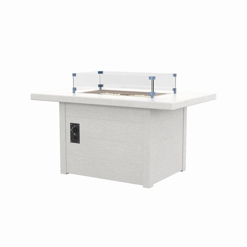  C.R. Plastic Products FT01-02 48" Rectangular Fire Table - White IMAGE 1