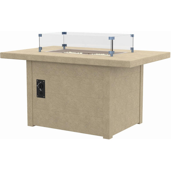  C.R. Plastic Products FT01-07 48" Rectangular Fire Table - Beige IMAGE 1