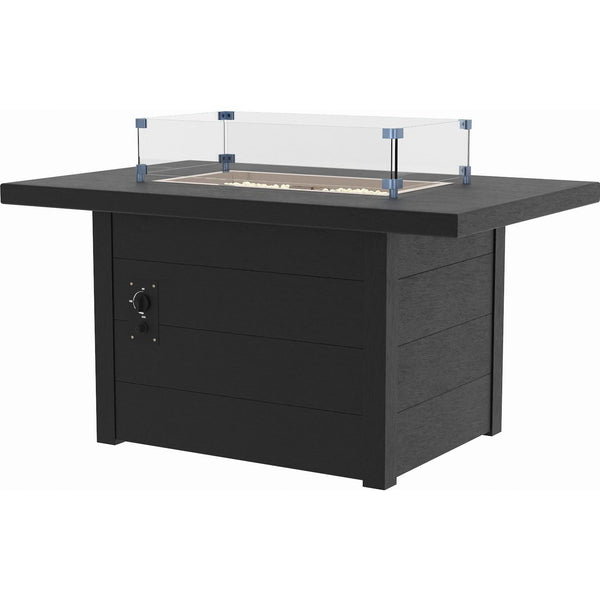  C.R. Plastic Products FT01-14 48" Rectangular Fire Table - Black IMAGE 1