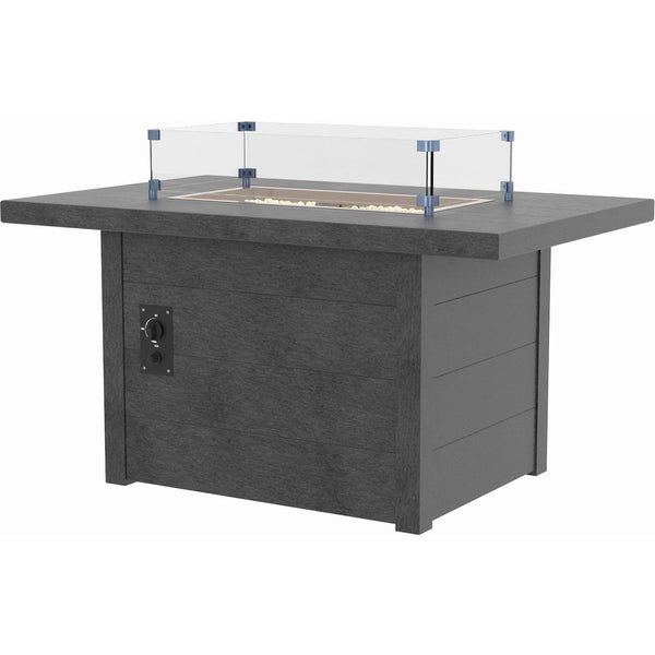  C.R. Plastic Products FT01-18 48" Rectangular Fire Table - Slate Grey IMAGE 1