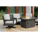  C.R. Plastic Products FT01-18 48" Rectangular Fire Table - Slate Grey IMAGE 5