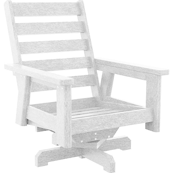  C.R. Plastic Products Charleston DSF294-02 High Back Swivel Arm Chair - White IMAGE 1