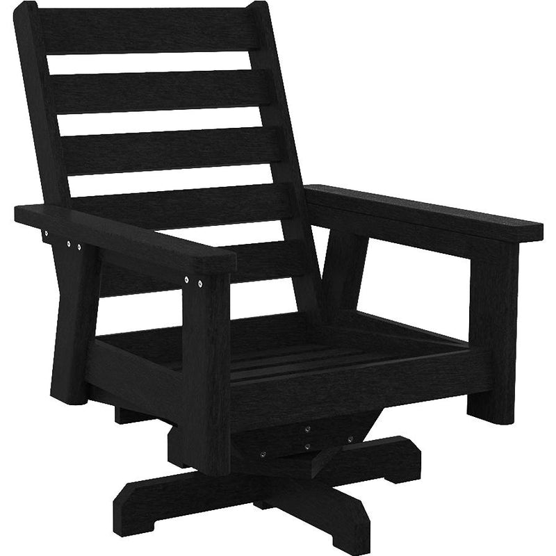  C.R. Plastic Products Charleston DSF294-14 High Back Swivel Arm Chair - Black IMAGE 1