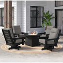  C.R. Plastic Products Charleston DSF294-14 High Back Swivel Arm Chair - Black IMAGE 2