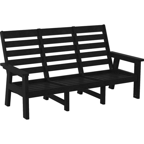  C.R. Plastic Products Charleston DSF293-14 High Back Sofa - Black IMAGE 1