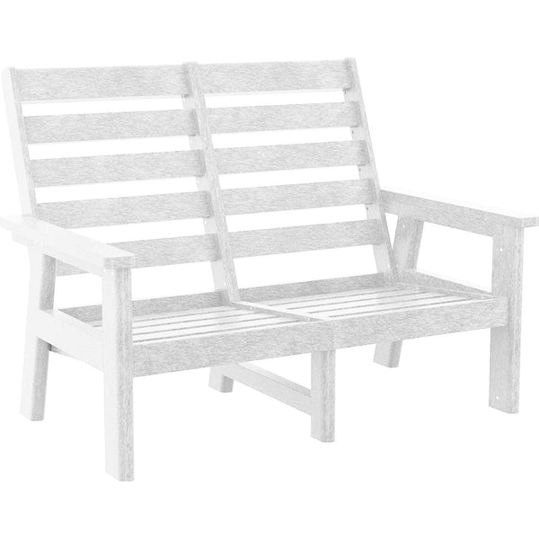  C.R. Plastic Products Charleston DSF292-02 High Back Loveseat - White IMAGE 1