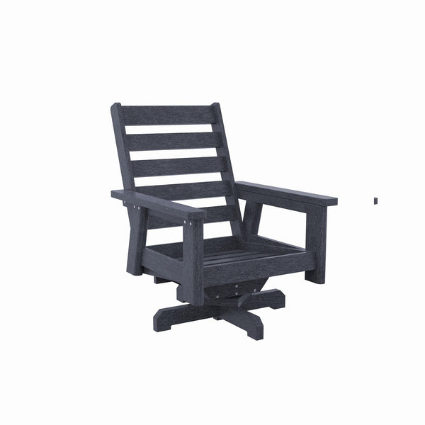  C.R. Plastic Products Charleston DSF294-18 High Back Swivel Arm Chair - Slate Grey IMAGE 1