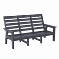  C.R. Plastic Products Charleston DSF293-18 High Back Sofa - Slate Grey IMAGE 1