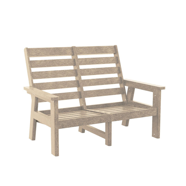  C.R. Plastic Products Charleston DSF292-07 High Back Loveseat - Beige IMAGE 1
