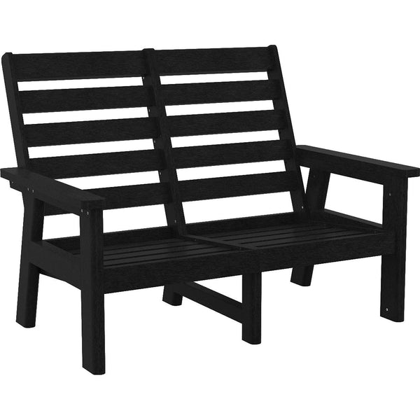  C.R. Plastic Products Charleston DSF292-14 High Back Loveseat - Black IMAGE 1