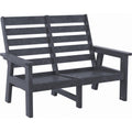 C.R. Plastic Products Charleston DSF292-18 High Back Loveseat - Slate Grey IMAGE 1