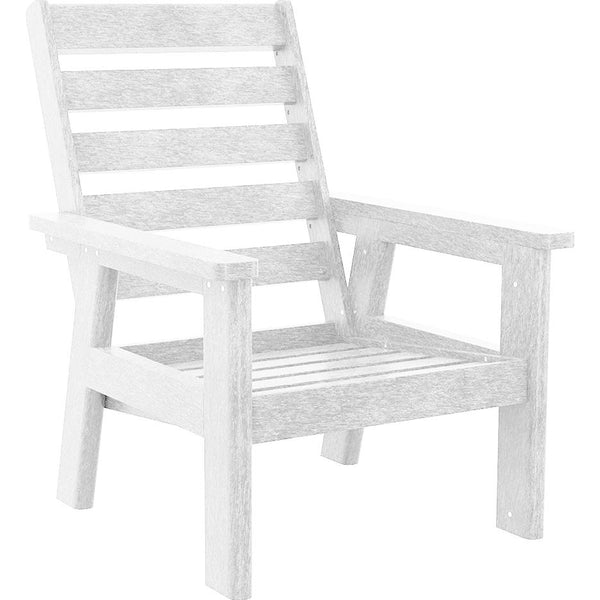  C.R. Plastic Products Charleston DSF291-02 High Back Arm Chair - White IMAGE 1
