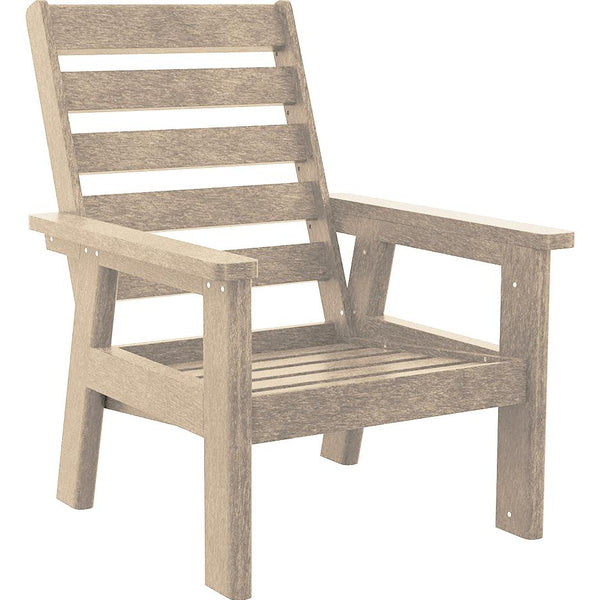  C.R. Plastic Products Charleston DSF291-07 High Back Arm Chair - Beige IMAGE 1
