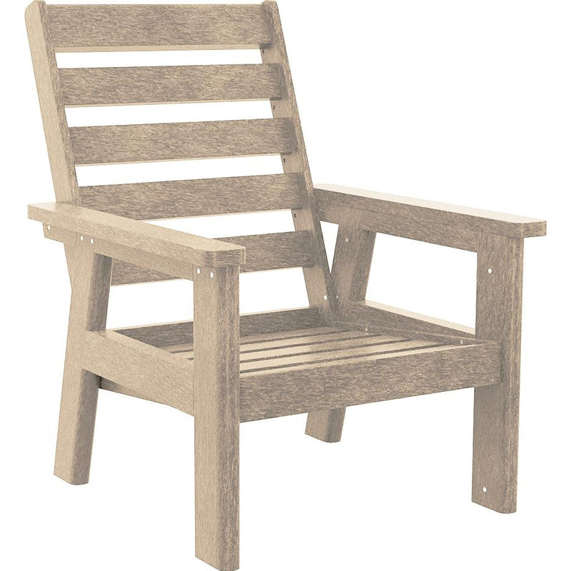  C.R. Plastic Products Charleston DSF291-07 High Back Arm Chair - Beige IMAGE 1