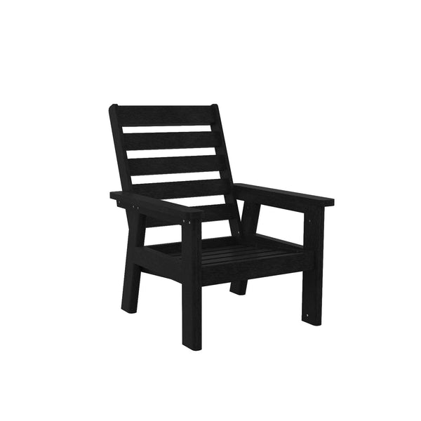  C.R. Plastic Products Charleston DSF291-14 High Back Arm Chair - Black IMAGE 1