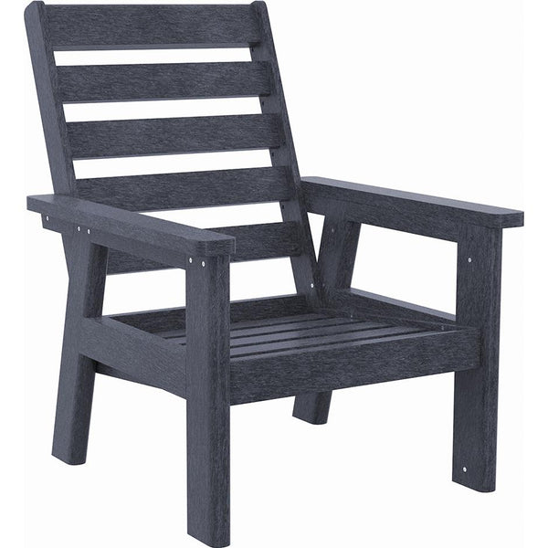  C.R. Plastic Products Charleston DSF291-18 High Back Arm Chair - Slate Grey IMAGE 1