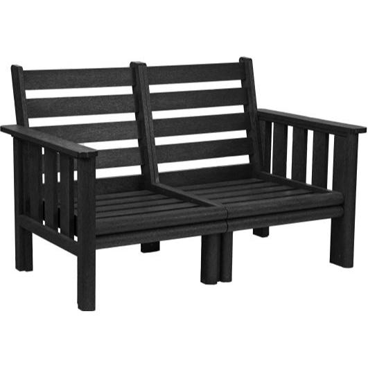  C.R. Plastic Products Stratford DSF262-14 Loveseat Frame - Black IMAGE 1
