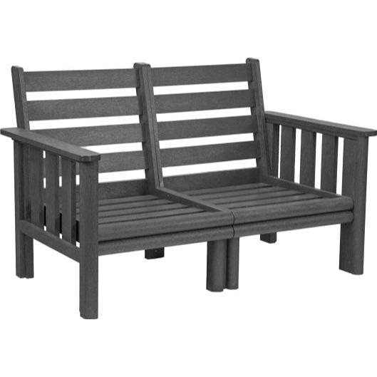  C.R. Plastic Products Stratford DSF262-18 Loveseat Frame - Slate Grey IMAGE 1