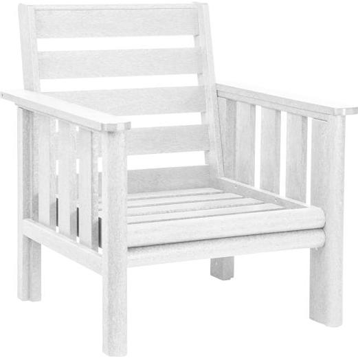  C.R. Plastic Products Stratford DSF261-02 Arm Chair Frame - White IMAGE 1