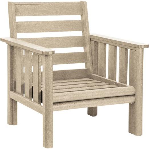  C.R. Plastic Products Stratford DSF261-07 Arm Chair Frame - Beige IMAGE 1