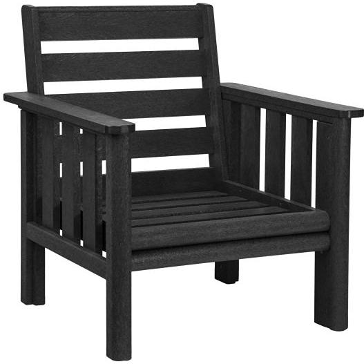  C.R. Plastic Products Stratford DSF261-14 Arm Chair Frame - Black IMAGE 1