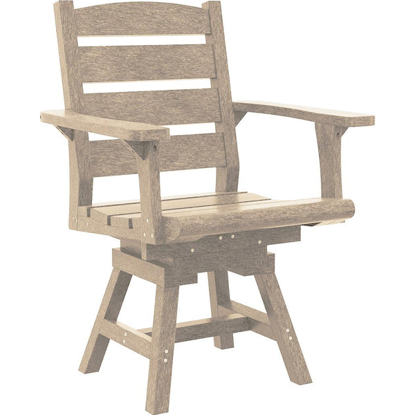  C.R. Plastic Products Napa C322-07 Dining Swivel Arm Chair - Beige IMAGE 1