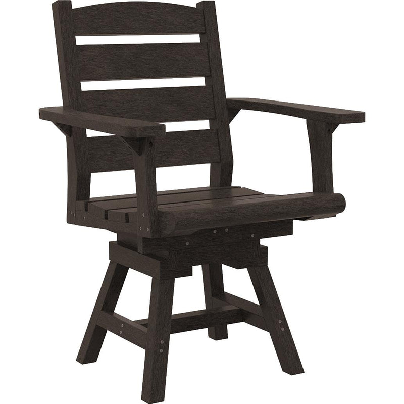  C.R. Plastic Products Napa C322-16 Dining Swivel Arm Chair - Chocolate IMAGE 1