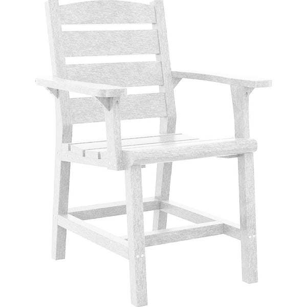  C.R. Plastic Products Napa C323-02 Dining Arm Chair - White IMAGE 1