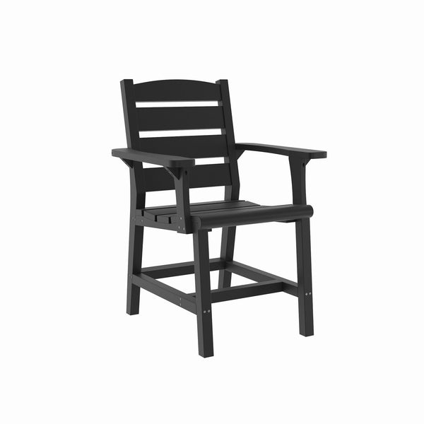  C.R. Plastic Products Napa C323-14 Dining Arm Chair - Black IMAGE 1