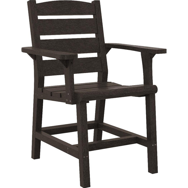 C.R. Plastic Products Napa C323-16 Dining Arm Chair - Chocolate IMAGE 1