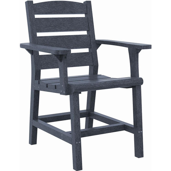  C.R. Plastic Products Napa C323-18 Dining Arm Chair - Slate Grey IMAGE 1