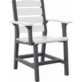  C.R. Plastic Products Napa C323-18-02 Dining Arm Chair - Slate Grey/White IMAGE 1