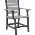  C.R. Plastic Products Napa C323-18-19 Dining Arm Chair - Light Grey/Slate Grey IMAGE 1