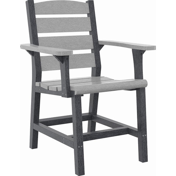  C.R. Plastic Products Napa C323-18-19 Dining Arm Chair - Light Grey/Slate Grey IMAGE 1