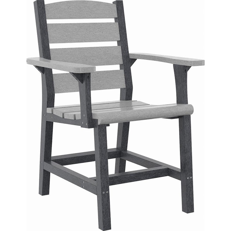  C.R. Plastic Products Napa C323-18-19 Dining Arm Chair - Light Grey/Slate Grey IMAGE 1