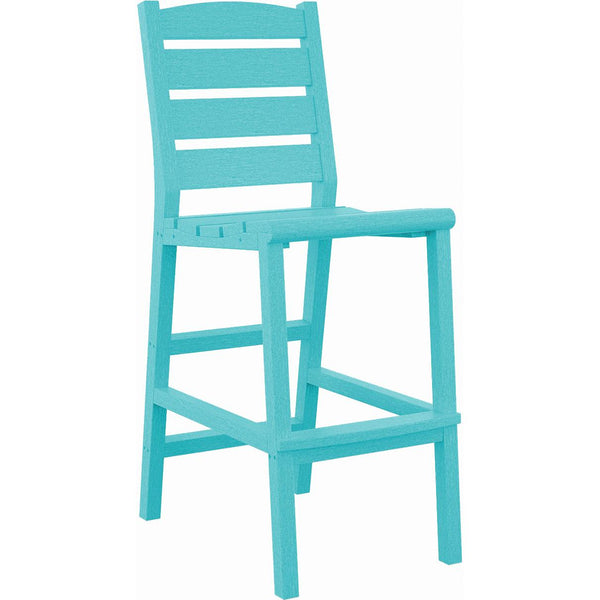  C.R. Plastic Products Napa C311-09 Pub Side Chair - Turquoise IMAGE 1