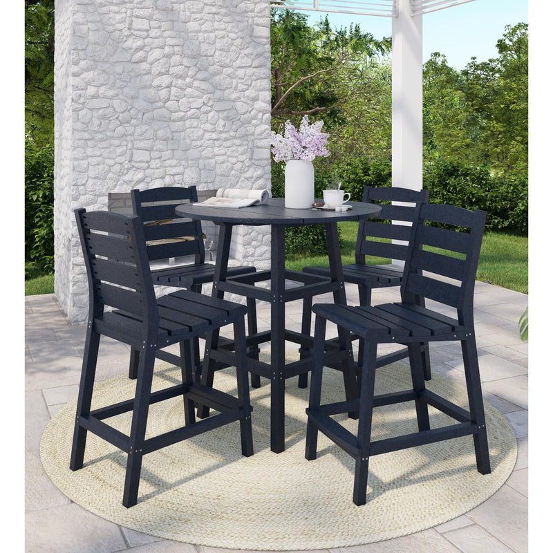  C.R. Plastic Products Napa C311-20 Pub Side Chair - Navy IMAGE 2
