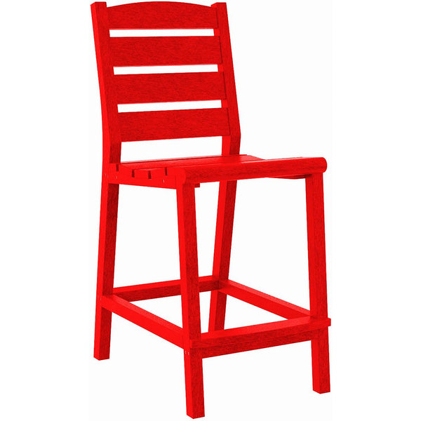  C.R. Plastic Products Napa C311C-01 Counter Side Chair - Red IMAGE 1