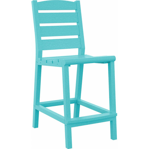  C.R. Plastic Products Napa C311C-09 Counter Side Chair - Turquoise IMAGE 1