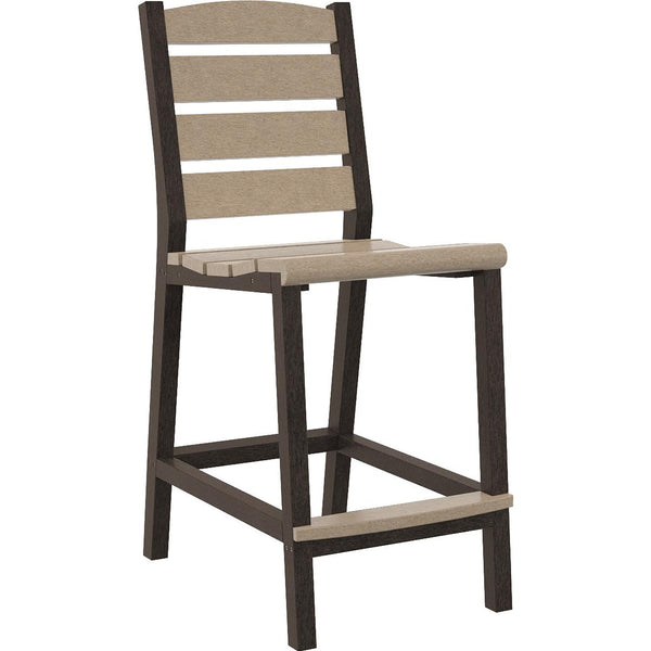  C.R. Plastic Products Napa C311C-16-07 Counter Side Chair - Beige/Chocolate IMAGE 1