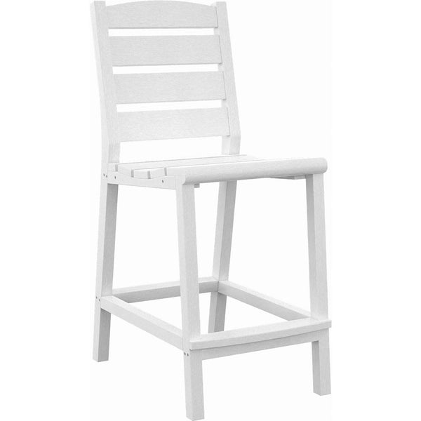  C.R. Plastic Products Napa C311C-02 Counter Side Chair - White IMAGE 1