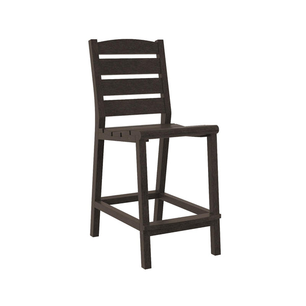  C.R. Plastic Products Napa C311C-16 Counter Side Chair - Chocolate IMAGE 1