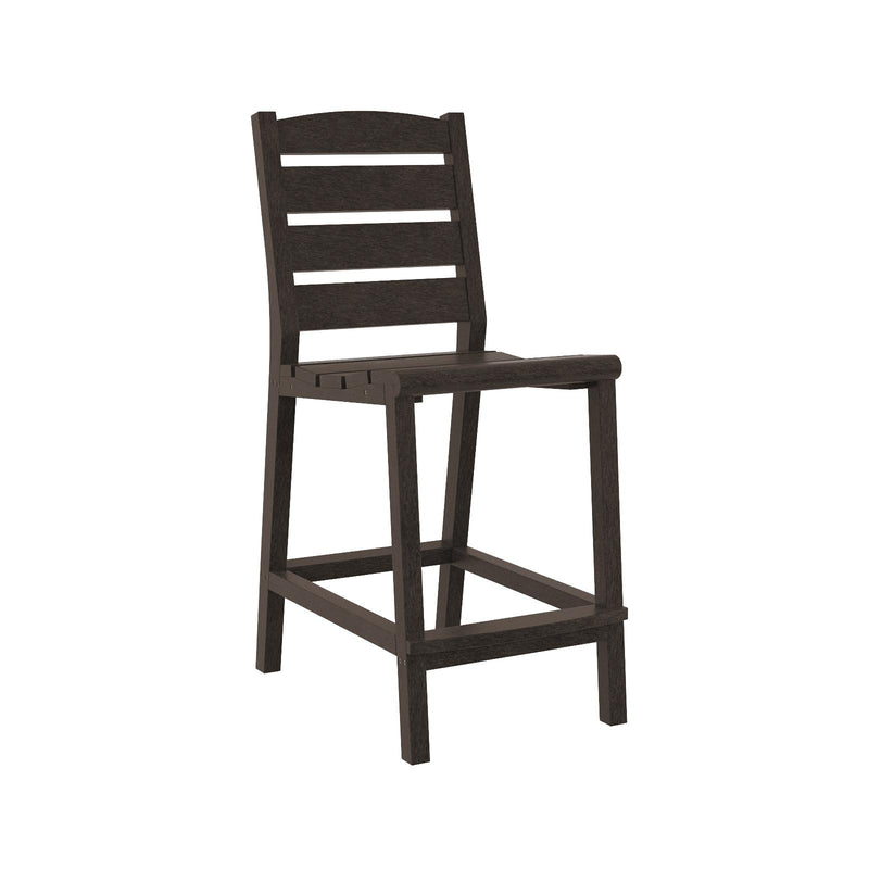  C.R. Plastic Products Napa C311C-16 Counter Side Chair - Chocolate IMAGE 1