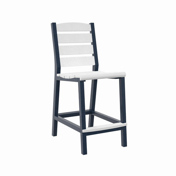  C.R. Plastic Products Napa C311C-20-02 Counter Side Chair - White/Navy IMAGE 1