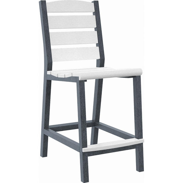  C.R. Plastic Products Napa C311C-18-02 Counter Side Chair - Slate Grey/White IMAGE 1